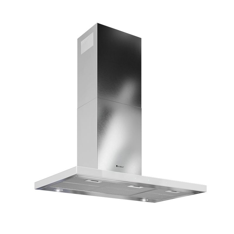 Okap GLOBALO NIDARO 90.5 H2H White – minimalistyczny design, efektywność, regulacja światła