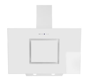 TOFLESZ OK-6 FINEZJA 80CM OKAP KOMINOWY – nowoczesny design, 850 m3/h, biały, szkło hartowane