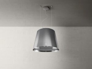 Elica Okap wyspowy JUNO IX/F/50 – pochłaniacz, stal nierdzewna, biały, średnica 50 cm