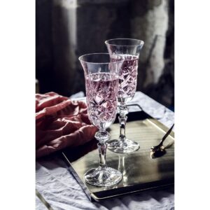 Crystal Julia Kieliszki do szampana prosecco 6 sztuk – eleganckie, wysokość 20,5 cm, szkło crystalite