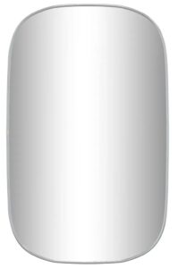 Srebrne nowoczesne lustro w ramie 80×50 cm – elegancki design, funkcjonalność, podwójnie hartowane szkło