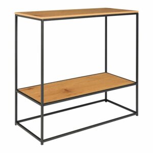Loftowa konsola dąb połysk G8-G53 – minimalistyczny design, kolor dąb, materiał MDF, metal