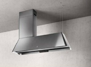 Elica Okap wyspowy Ikona Maxxi Pure IX/F/120 – połączenie okapu i oczyszczacza powietrza, stal nierdzewna, 120 cm