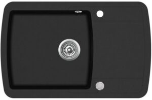 LIRA SQL101-601AW – zlewozmywak odwracalny, czarny metalik, 780x500mm