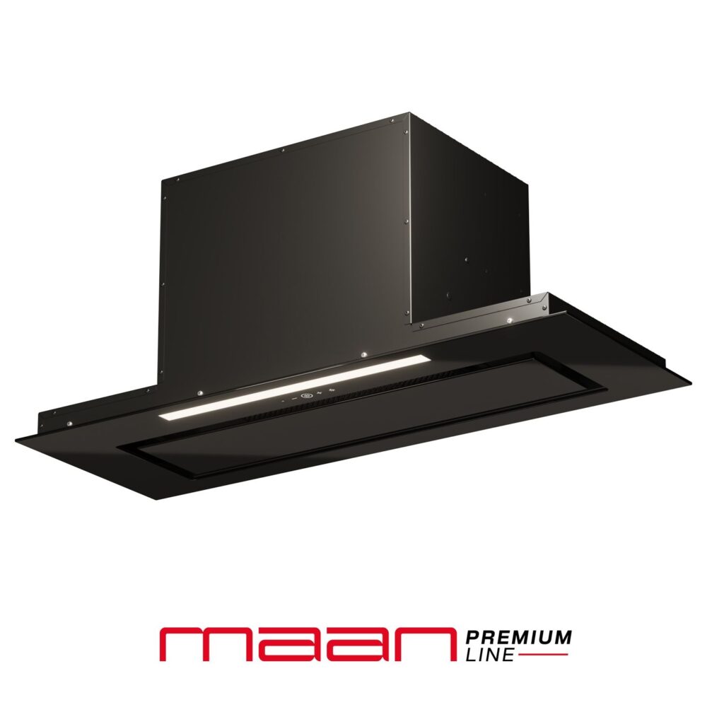 Tetyda Plus Touch 2 80 okap kompaktowy 755m3/h, czarny, stal lakierowana