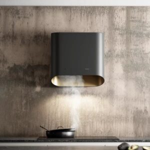 CIARKO Simple Black/Gold 60 cm – wentylator kuchenny, klasa energetyczna A+, moc 160W