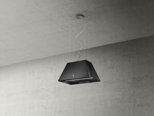 ELICA Okap wyspowy IKONA LIGHT BL/F/60 – minimalistyczny design, kolor czarny, stal nierdzewna