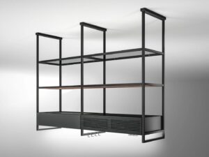 Elica Okap wyspowy OPEN SUITE SUPERIOR BL/F/160 – modułowy system, regulowane oświetlenie, efekt satynowej czerni