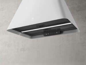 ELICA Okap wyspowy IKONA LIGHT WH/F/60 – dotykowe sterowanie, wydajność 710 m3/h, biały