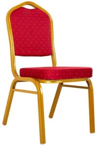 Czerwono-złote krzesło bankietowe F9-R45 – elegancki design, trwałość, komfort