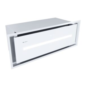 Okap GLOBALO PINELIO 80.1 WHITE – kompaktowy, elegancki design, szklany front