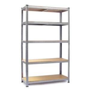 Regał metalowy magazynowy Humberg 4846 – 5 półek, srebrny, 90x40x180 cm, ocynkowana stal