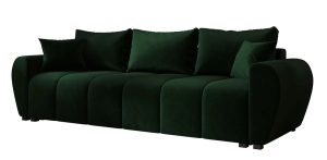 Ciemnozielona rozkładana welurowa sofa M7-L08