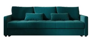 Welurowa rozkładana sofa w kolorze morskim A2-G05