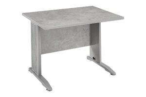 Biurko Tim – ergonomiczne, modułowe, jasnoszare, 100x67x75 cm, płyta wiórowa