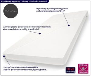Materac Piankowy R5-Z96 – średnia twardość H2/H3, 9 cm grubości, hypoalergiczny pokrowiec
