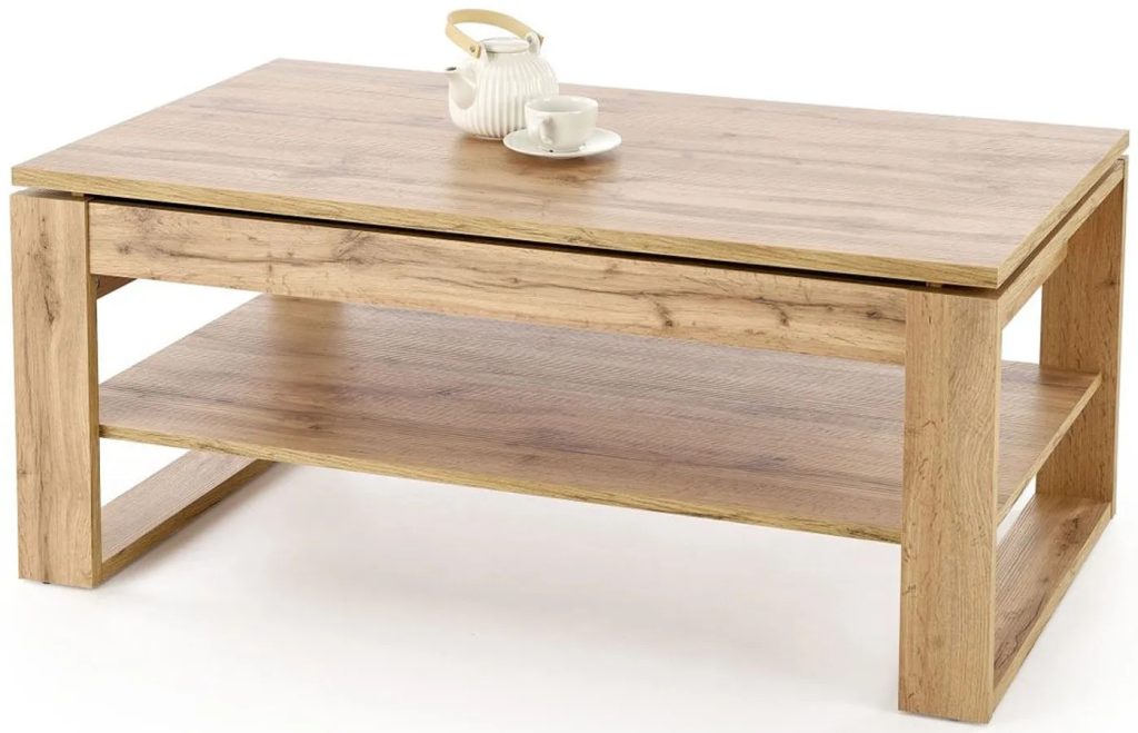 Ława prostokątna z podnoszonym blatem dąb artisan G1-K61
