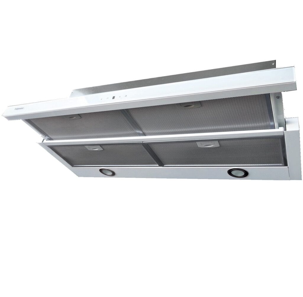 FALMEC Slim Vetro 90 Plus White – nowoczesny okap, 4 biegi, biały, stal lakierowana, szkło hartowane