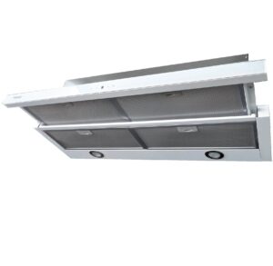 FALMEC Slim Vetro 90 Plus White – nowoczesny okap, 4 biegi, biały, stal lakierowana, szkło hartowane