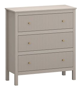 Nowoczesna komoda z trzema szufladami w kolorze taupe  – Envilo 3X
