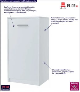 Minimalistyczna Komoda Biała Mat Z2-N97 – praktyczna, nowoczesna, wysoka, MDF
