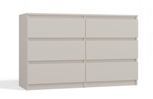 Duża komoda, nowoczesna, Malwa, 120x30x75 cm, kaszmir