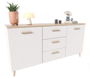 Biała Komoda Skandynawska 150 Cm M6-T13
