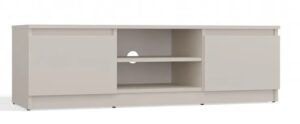 Szafka RTV kaszmirowa 120 cm – minimalistyczny design, funkcjonalność, kolor kaszmir, płyta laminowana