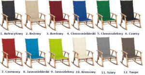 Bambusowy fotel bujany z kremową poduszką – Stella, naturalne drewno, tkanina Contex Plus 7S