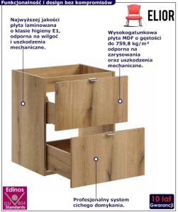 Szafka łazienkowa pod umywalkę w kolorze dąb – Dafo 11X 50 cm