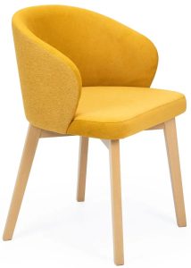 Żółte krzesło drewniane nowoczesne dąb artisan – Faro 6X