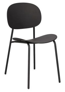 Czarne minimalistyczne krzesło – Tiremi