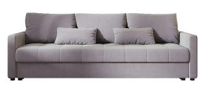 Szara welurowa sofa amerykanka z pojemnikiem M8-E16