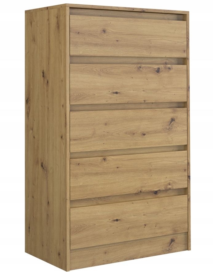 Komoda do sypialni, pokoju, K5, 70x43x124 cm, dąb artisan