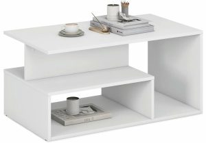 Prostokątna biała ława do salonu Z8-C45