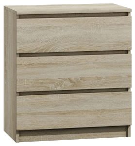 Mała Komoda Z 3 Szufladami Dąb Sonoma – nowoczesny design, funkcjonalność, trwałość