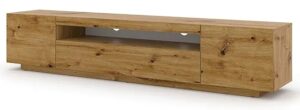 Szafka Pod Tv Stojąca Lub Ścienna Dąb Artisan F3-E75 – nowoczesny design, funkcjonalność, 200 cm, laminowana płyta