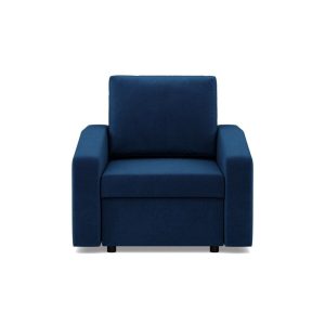 Fotel do salonu, BLOM, velvet, 83x92x92 cm, granatowy