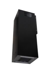 Maan Ponza W 830 Czarny okap przyścienny – okrągły kształt, stal nierdzewna, 80 cm wysokości