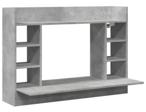 Szare wiszące biurko toaletka w stylu minimalistycznym beton – Emit