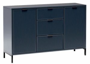 Granatowa komoda z lamelami D8-M15