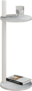 Stolik minimalistyczny pomocniczy beton + biały  N2-T86