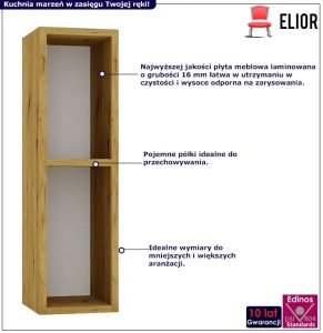 Szafka kuchenna górna 20 cm dąb artisan – Elandro 25X