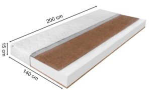 Antybakteryjny materac piankowo-kokosowy 140×200 Z9-T96 – twardość H5, naturalne materiały, komfort