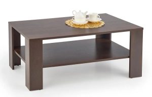 Modna Ława 80 Cm Połysk R1-P37 – funkcjonalizm, ciemny orzech, MDF