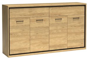 Szeroka komoda hikora naturalna – Acorus 10X, eleganckie detale, funkcjonalne wnętrze, wysoka jakość