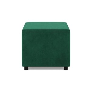 Pufa do siedzenia, BLOM, velvet, 51x51x40 cm, butelkowa zieleń