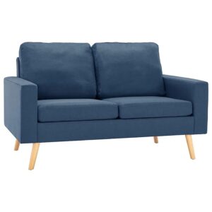 2-osobowa niebieska sofa – Muria 2Q, klasyczny design, komfortowe siedzisko, materiał Alcantar Pro