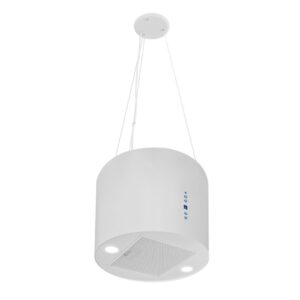 Toflesz MINI BALTIC 40CM okap wyspowy, biały, stal malowana proszkowo
