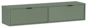 Zielona wisząca szafka pod tv szałwia R6-M54 – nowoczesny design, funkcjonalność, kompaktowe wymiary